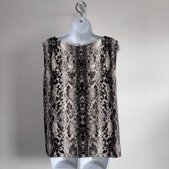 Calvin Klein Womens Reptile Print Sleeveless Tank Top Size 2X NWT Drape Neck - Picture 7 of 11
